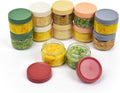 EONJOE 2 oz Glass Jars with Lids Dressing Containers Sauce Cups Mini Condiment Dip Jars To Go Lunch Accessories,12-Pack