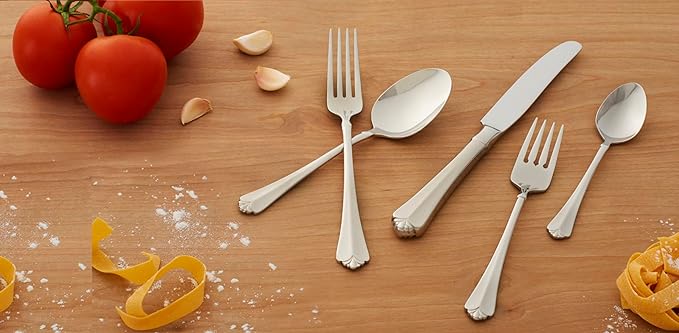 Oneida Julliard Flatware, Set of 4 , 18/10 Stainless Steel, Silver
