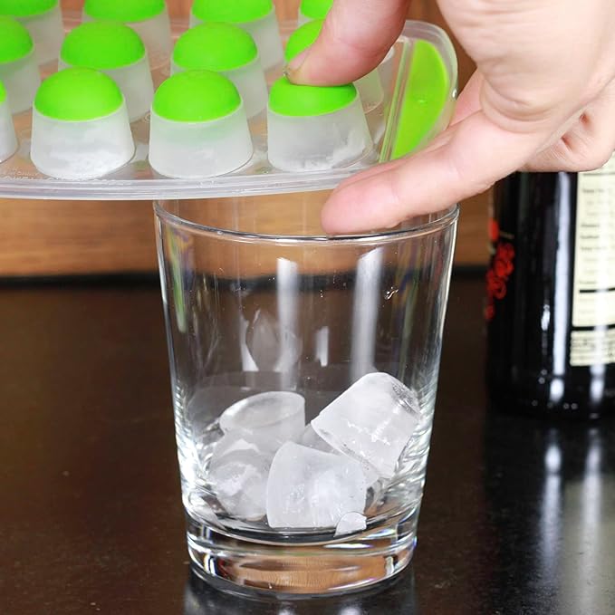 Chef Craft Select Plastic Ice Cube Tray, 11 inch in length yields 21 cubes, Color May Vary