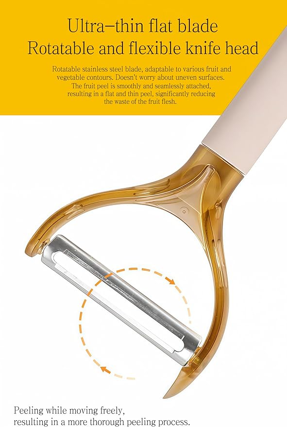 Chef Premium Vegetable Peeler Vegetable for kitchen Carrot Potatoes Fruit Peeler Y-Shaped Peelers Multifunctional Kitchen peeler (Beige)