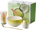 Matcha Whisk Set, 5Pcs Matcha Set, Matcha Kit with Bowl, Whisk and Holder, Bamboo Scoop, Sifter for Making Breakfast, Latte, Matcha Lovers,Tea Enthusiasts Christmas