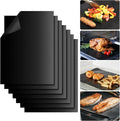 Reusable Grill Mats for Outdoor Grill,Set of 7 Non Stick Grill Mat,Heavy Duty BBQ Grilling Sheets,Easy to Clean, Works on Gas Charcoal and Electric BBQ,15.75 x 13 Inch Black