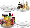 Amolliar Lazy Susan Turntable Organizer, 9"+11" 4 Pack, Rotating Tray for Kitchen, Fridge, Pantry Organizer Storage, Cabinet, Closet, Bathroom Vanity Makeup, Condiment Spice Rack, Under Sink Organizer