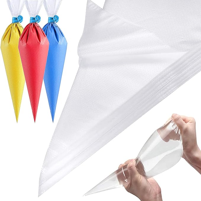 100 Pieces Piping Bags Disposable - Tipless Piping Bags | Pastry Bags | Icing Piping Bags | Frosting Bags for Cake Cookies Baking Decorating