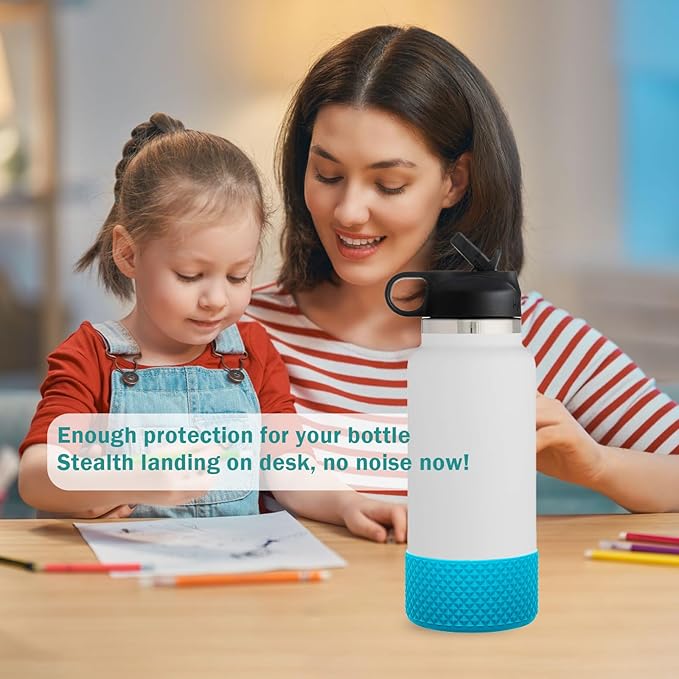 WK IEASON Protective Silicone Base Boot for Hydro Flask Mouth, Anti-Slip Silicone Sleeve Cover Bumper for Hydro Water Bottle Accessories -2.83inch Bottom Diameter