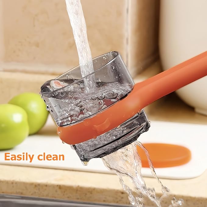 Peeling Knife With Storage Box, Fruit And Vegetable Peeler With Container, Double-Sided Stainless Steel Multi-Function Peeler For Home Kitchen (A-1pcs Orange)
