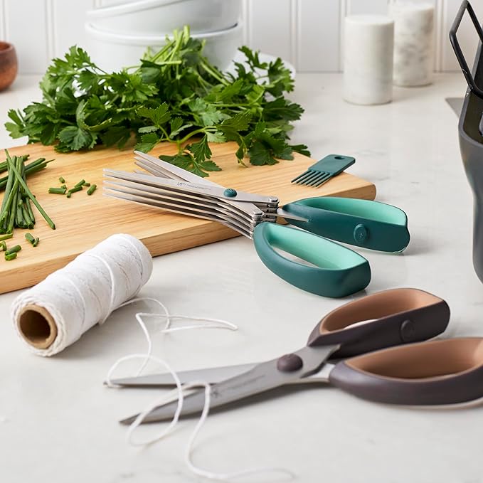 Henckels Kitchen Shears for Herbs, 2-pc, Dishwasher Safe, Heavy Duty, Stainless Steel, Take A Part Shears