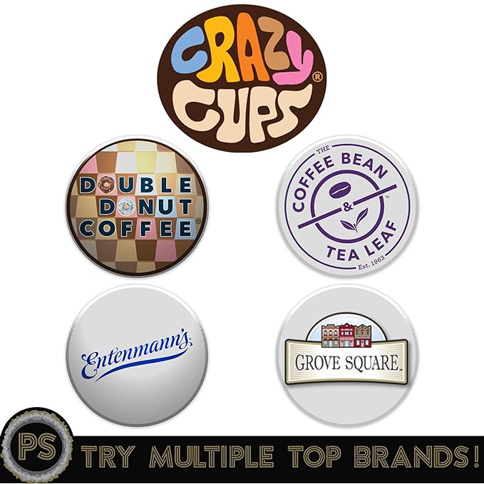 Crazy Cups Cappuccino & Hot Chocolate Variety Pack, Including Flavored Chocolate & Cappuccino Coffee for Keurig K Cup Machines, 40 Count