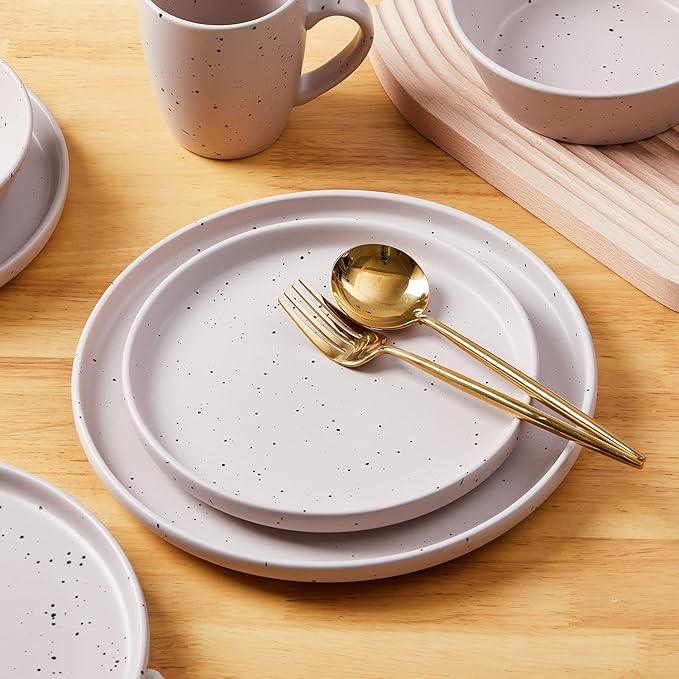 Stone lain Jade Stoneware Dinnerware Set, 32-Piece Service for 8, Taupe