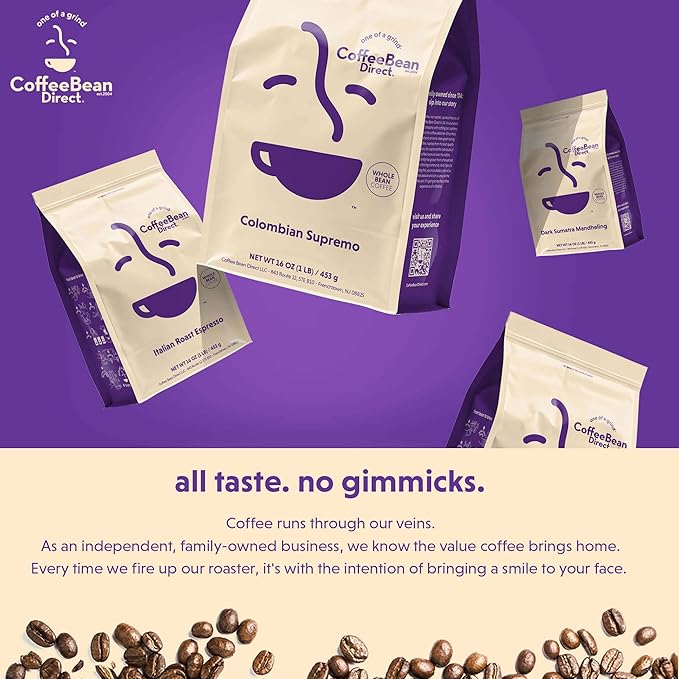 Coffee Bean Direct Kenya AA, Whole Bean Coffee, Light Roast, 1 Pound Bag (Pack of 1)
