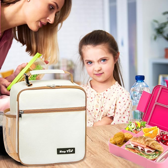 Hap Tim Insulated Lunch Bag Women, Reusable Lunch Box for Women & Men, Adluts Lunchbox for Work, Portable Lunchbag（18654-BE）