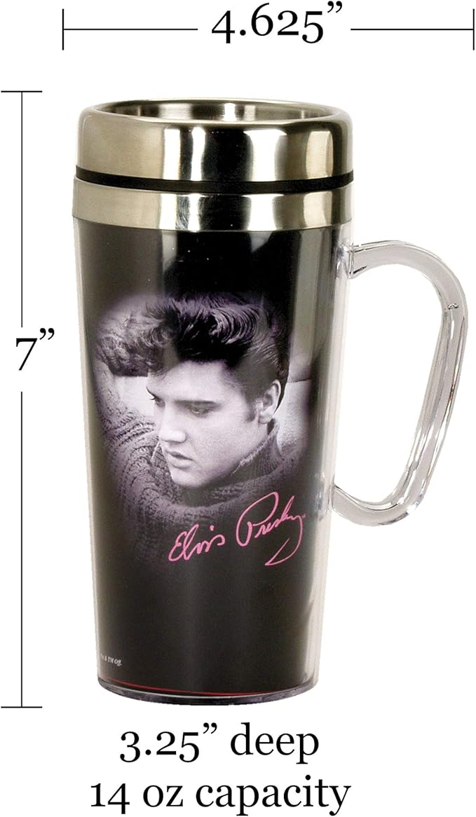 Spoontiques - Insulated Travel Mug - Superman Logo Coffee Cup - Coffee Lovers Gift - Funny Coffee Mug - 15 oz - Blue