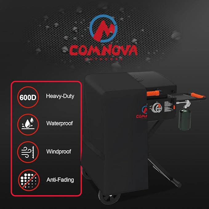 Comnova Griddle Cover for Blackstone 22 Inch 17 Inch Griddle with Hood and Stand - 600D Flat Top Grill Cover for Blackstone 22" 17" Griddle on Stand and 22" Adventure Ready, Heavy Duty & Waterproof