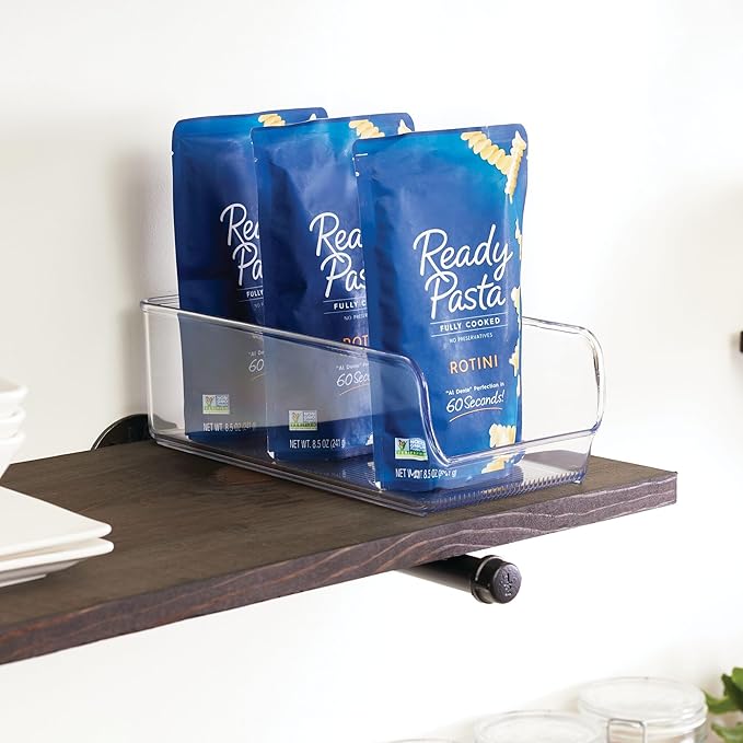 InterDesign iDesign Pantry Bin for Kitchen or Cabinet Storage - Set of 4 - Clear