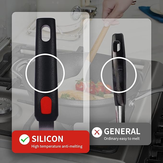 Kitchen Cooking Utensils Large Silicone Spatulas Turner Heat Resistant 3-Pack Set For Nonstick Cookware,BPA-Free Rubber Thin Slotted Flexible Flipper Spatula for Egg,Pancake,Fish,Cookie,Steak