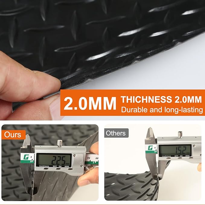 65"*40" Under Grill Mats for Outdoor Grill,2.0mm Thick Heavy Duty Non-Slip PVC Grill Matt for Outdoor Grill Deck Protector,Extra Large Rubber Outdoor Grill Mat