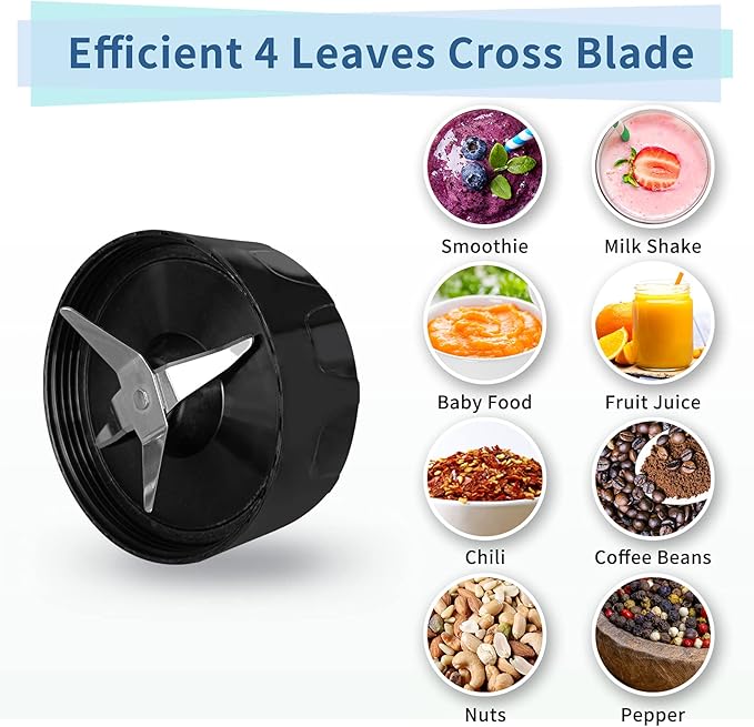 La Reveuse Personal Size Blender 250 Watts Power for Shakes Smoothies Seasonings Sauces with 1 Piece 15 oz Cup,1 Piece 10 oz Mug,BPA-Free (Black)