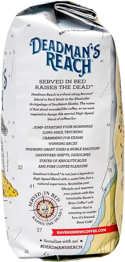 Raven's Brew Coffee High Caffeine Coffee Dark Roast Whole Bean – Deadman's Reach 2lb