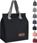 TELLUMO Lunch bag, Insulated Lunch Bag for Women Men Large Lunch Box Container Reusable Leakproof Tote for Office, Work, School, Beach or Travel (Black)