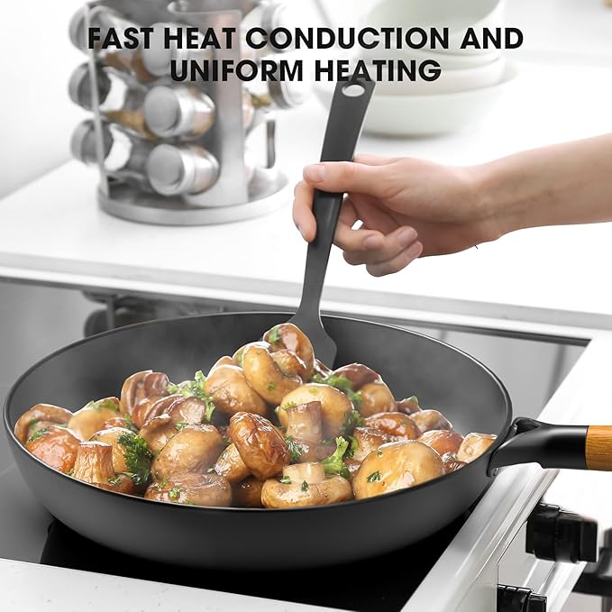imarku Non Stick Frying Pans - 7.5&9.5&11.5 Inch Cast Iron Skillets Professional Cast Iron Pan Dishwasher Safe Nonstick Frying Pan Set, Detachable Handle, Best Gifts for Women/Men