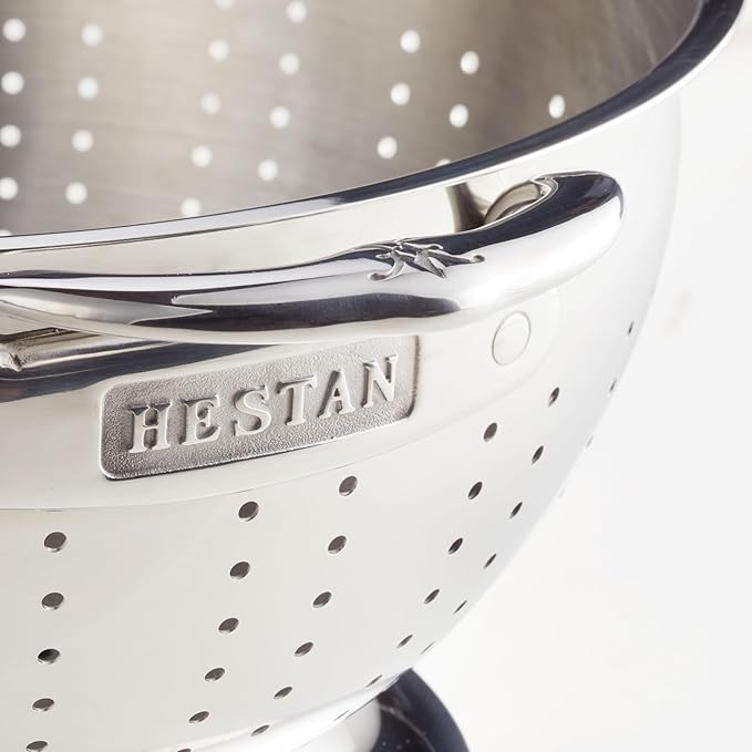 Hestan Provisions – 2-Piece Stainless Steel Colander Set – 3 & 5 Quart, Nesting Design