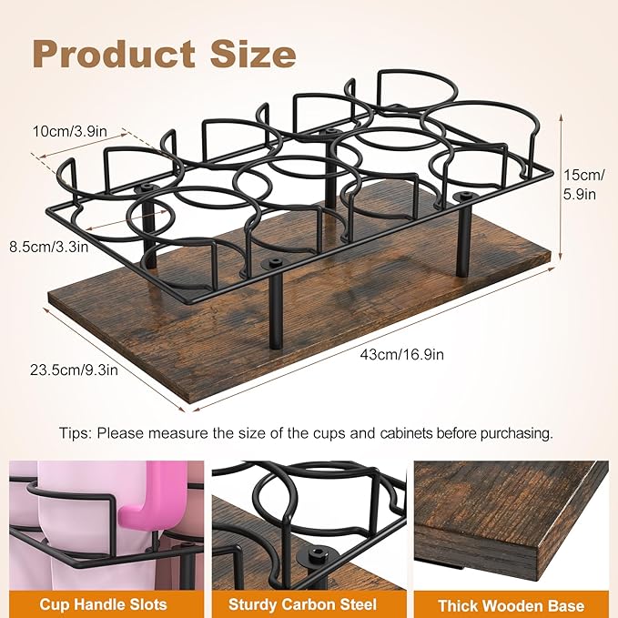 Housolution 2 Pack Pull Out Water Bottle Organizer for Cabinet, Slide Out Tumbler Storage Organizer for 10 to 40 oz Cups, Sliding Cup Holder Rack Compatible with Stanley and Other Brands (Patented)
