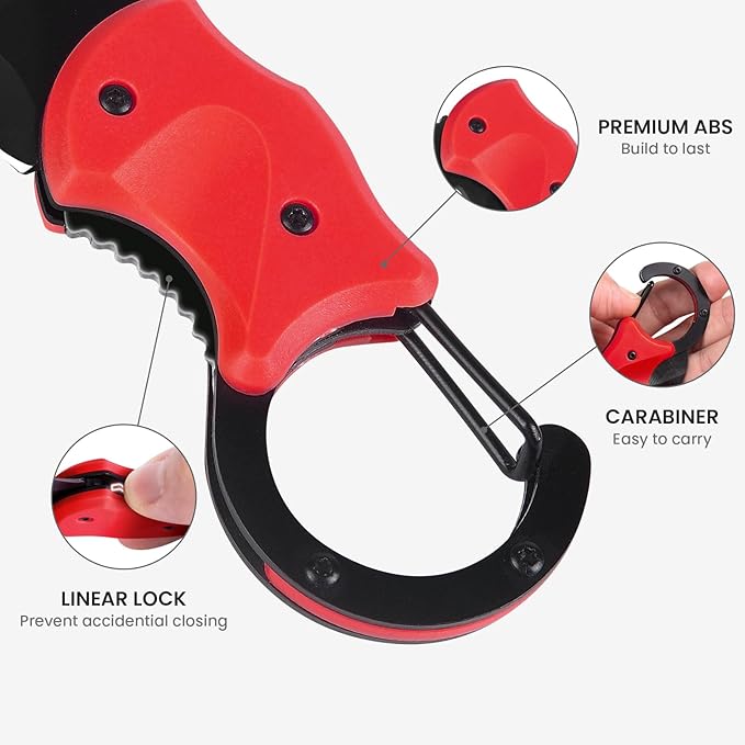 Cool Folding Knife Box Cutter, Small Pocket Knife for Men with 1.34 inch Sharp Blade, EDC Knives Tool for Everyday Carry, Great Gift for Women Men (Red)