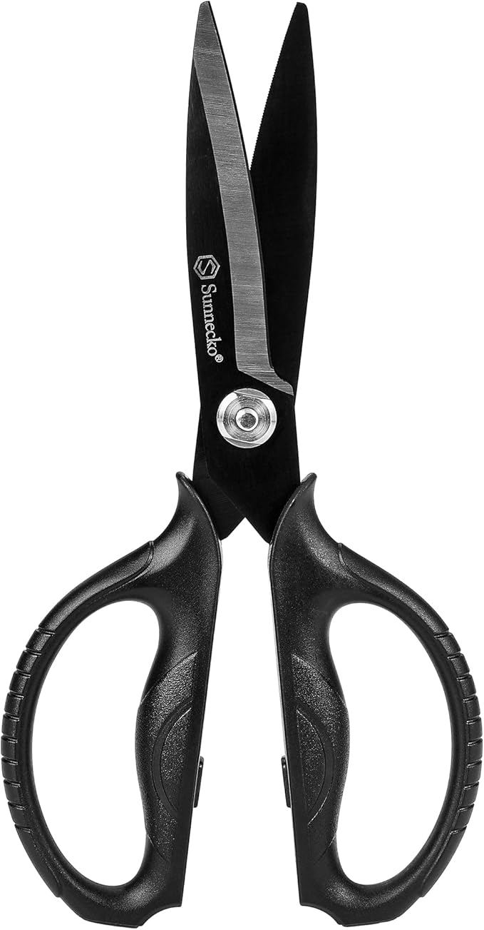 Sunnecko Kitchen Scissors All Purpose Heavy Duty Scissors Titanium Coated, Kitchen Shears for Food, Micro Serrated with Detachable Blades