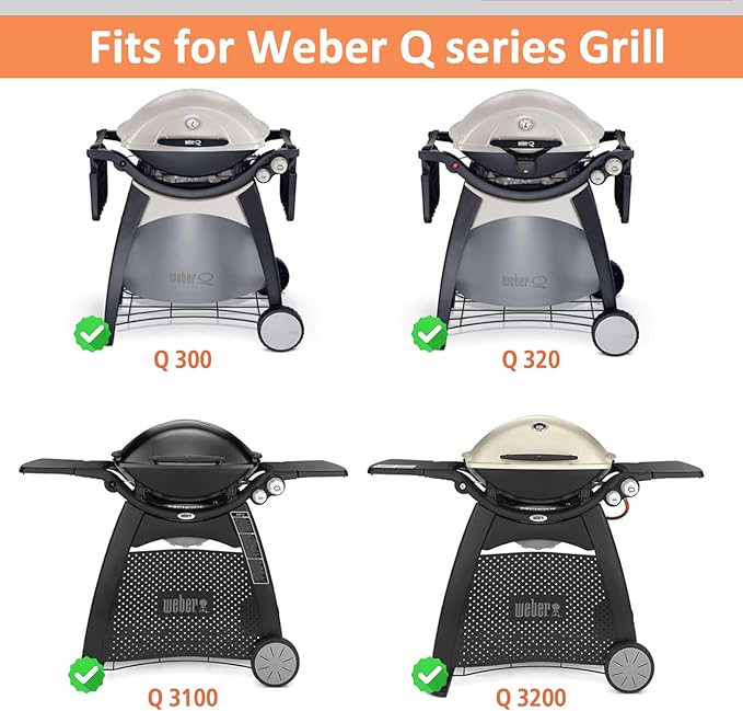 7584 Q3200 Griddle for Weber Q300 Q320 Q3000 Q3100 Q3200 Full Size Grill Plate Parts, Flat Top Cast Iron Griddle Insert for Weber 7646 Q320 Accessories, for WeberQ Grill Parts