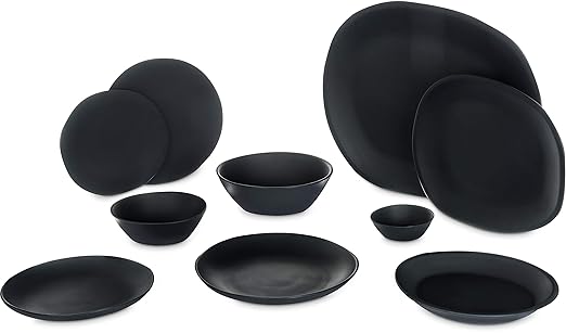 Carlisle FoodService Products Ridge Reusable Plastic Bowl for Home and Restaurant, Melamine, 52 Ounces, Slate