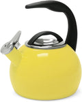 Chantal 40Th Anniversary Tea kettle, 2 Quart, Enamel Carbon steel, Whistling, Canary Yellow