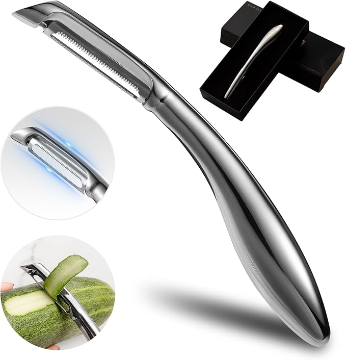 LIIGEMI Premium Stainless Steel Vegetable Peeler,I Sharp Potato Peeler for Kitchen,Practical and Comfortable Stainless Steel Veggie Peeler Machine