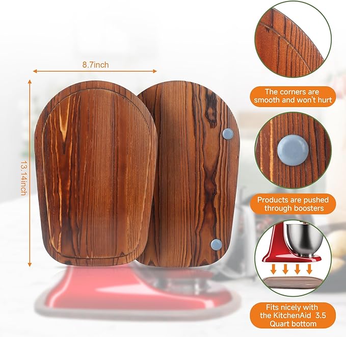 Bamboo Mixer Slider Mat for Kitchen Aid Artisan Mini 3.5 Quart Tilt-Head Stand Mixer,Brown