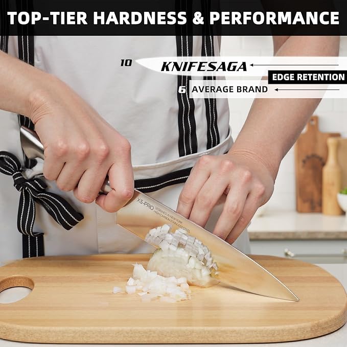 Kitchen Knife Set - Phantom Iris X5 Knife Block Set - Top-tier Performance, 15 Pcs Premium High Carbon Stainless Steel Knife Set with Block and Sharpener, Professional Chef Knives Set