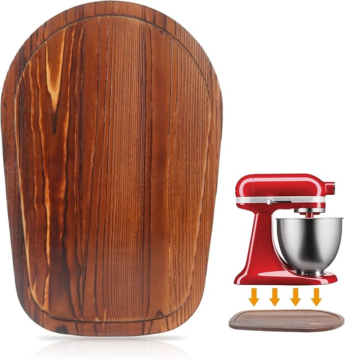 Bamboo Mixer Slider Mat for Kitchen Aid Artisan Mini 3.5 Quart Tilt-Head Stand Mixer,Brown