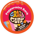 Crazy Cups Peppermint Bark Flavored Coffee pods, Holiday Coffee, Single-Serve Medium Roast Coffee Cups for Keurig K-Cup Machines, Hot or Iced(Pack of 1, 22 Count Total)