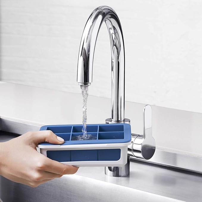 OXO Good Grips Covered Ice Cube Tray (Large Cube), Dark Blue