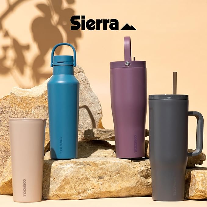 Corkcicle Sport Canteen - Keeps Drinks Cold 25 Hours - Stainless Steel Water Bottle - Triple-Insulated - Spill-Proof - Summer Drinkware Gift - Keeps Drinks Ice Cold - 20 oz - River