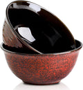Hasense Serving Bowls, 84 Ounce Ceramic Mixing Bowls Set of 2 for Kitchen, Large Salad Nesting Bowls for Cooking,Baking,Soup,Pasta,Fruit, Microwave & Dishwasher Safe(Red)