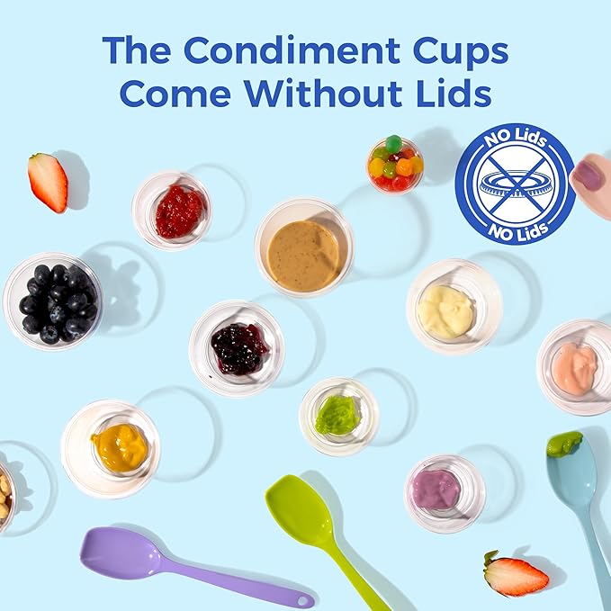 Fit Meal Prep 2500 Pack 2 oz BPA Free Condiment Cups No Lids, Disposable Jello Shots Containers, Small Dipping Sauce Cups, Plastic Ramekins in Bulk, Stackable Souffle Cups for Sample, Portioning