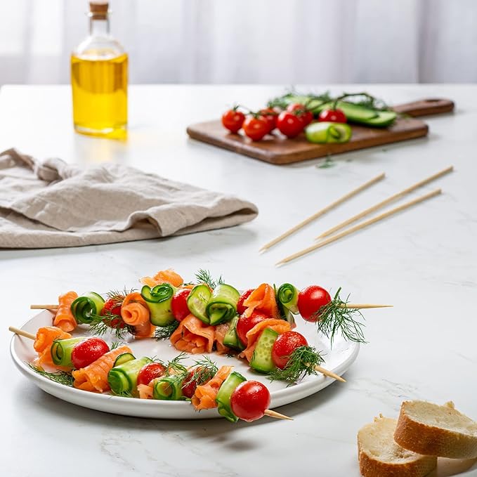 GUSTO [12 Inch - 100 Count] Bamboo Skewers for Shish Kabob, Grilling, Fruits, Appetizers, and Cocktails (Formerly Comfy Package)