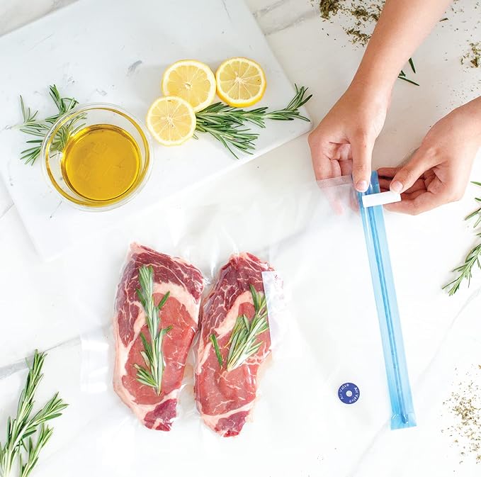 Reusable Sous Vide Bags – 20 BPA-Free Quart and Gallon Size – Freezer Safe Vacuum Sealer Food Storage – Compatible with Joule, Anova, and All Sous Vide Machines