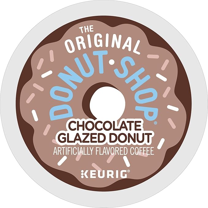 The Original Donut Shop Coffee Chocolate Glazed Donut Keurig Single-Serve K-Cup Pods, Medium Roast Coffee, 60 Count (6 Packs of 10)