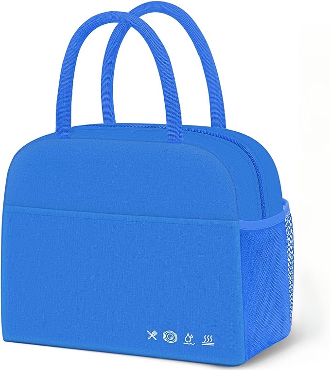 DALINDA Lunch Bag Lunch Box for Women Men Reusable Insulated Lunch Bags for Adults,Water-Resistant Cute Cooler Lunch Tote Bag, Large Capacity for Work Travel Picnic, jewel blue