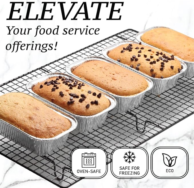 Spare Essentials (35 Pack) 1 Lb Aluminum Foil Mini Loaf Pans - Foil Bread Pans for Baking - Perfect to Bake Individual Bread Loaves, Cakes & Meat - 1 Pound Aluminum Loaf Pans - 6 x 3.5 x 2 Inches