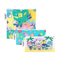Bumkins - Cloth Snack & Sandwich Bags - For Storage, Travel, Food Prep, Lunch - Reusable, Water Resistant, Washable, Dishwasher Safe - Snack Bags for Kids - Zipper Closure - Hello Kitty - 3 Pack