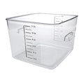 Rubbermaid Commercial Products, Space Saving Square Food Storage Container, 12 Quart, Clear, for Kitchen/Sous Vide/Meal Prep