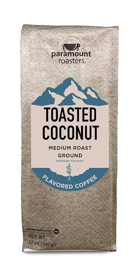 Paramount Roasters Toasted Coconut Ground Coffee, 1-12 ounce package medium roast from Paramount Coffee Company