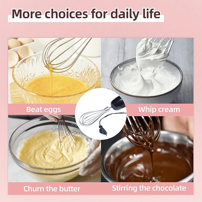 KHMPW Hand Mixer Whisk Attachments Replace Kitchen Mixer Accessories KHM3, KHM5, KHM7, KHM9, KHM926, KHM7210 Stainless Steel Egg Whisk Replacement by Fetechmate