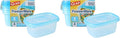 Glad Food Storage Containers, Small Rectangle, 24 Ounces | Freezerware | 4 Count Set | Pack of 2